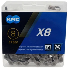 KMC X8-EPT Eco Proteq 5 / 6 / 7 / 8 Speed Bike Chain Rust Proof 650 hr salt test
