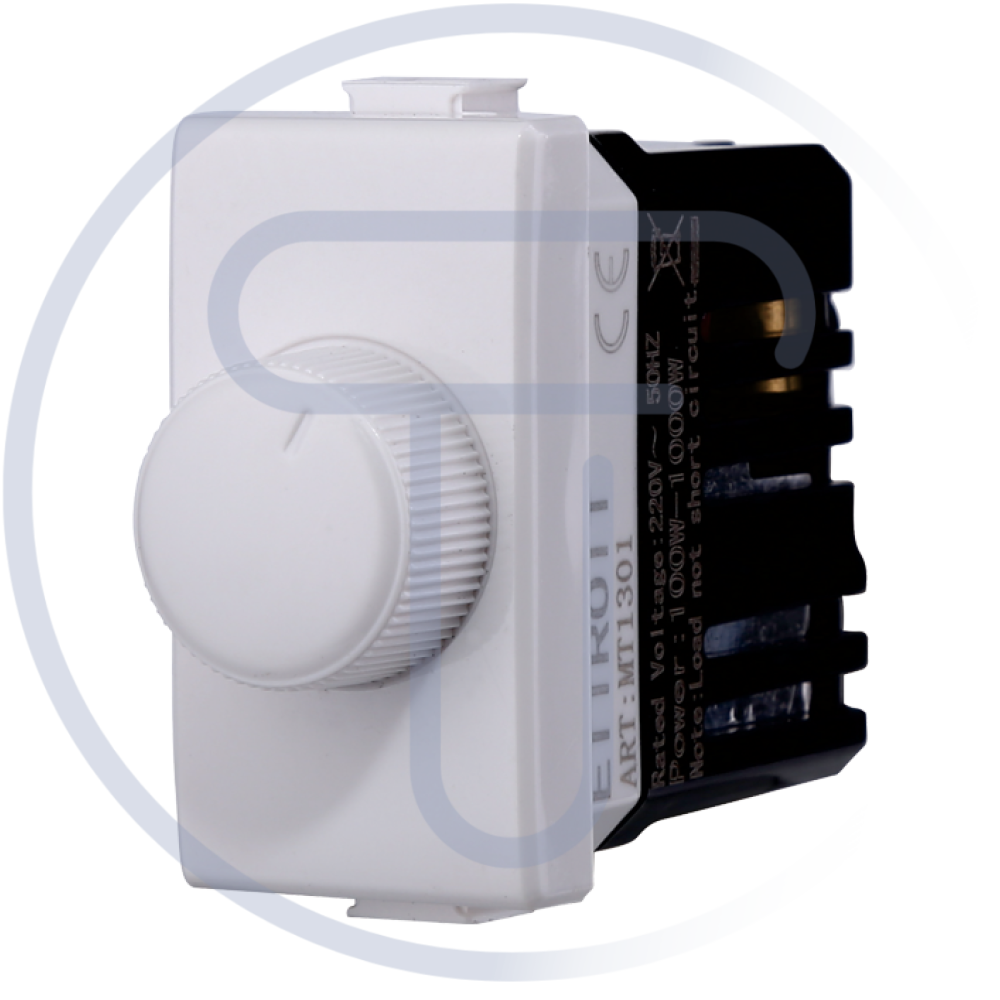 Modulo dimmer 100-1000W ON/OFF serie Solar, bianco, compatibile BTicino Matix