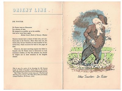 July 6 1951 Orient Line S.S. Orcades Dinner Menu