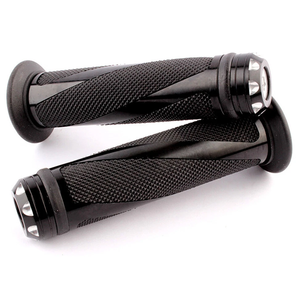 Universal Racing Replacement Motorcycle Handle Set Grip Set Stripe Handle - Image 4 of 4