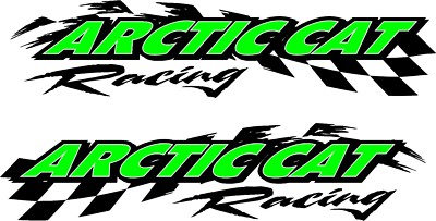Arctic Cat racing checker snowmobile 2 sticker decal set 11