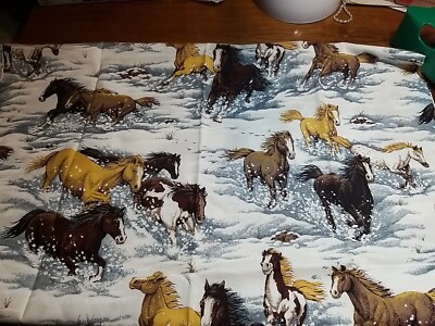 1 Yard #5346 Horses In Snow Snowy Canyon  Springs Creative Products
