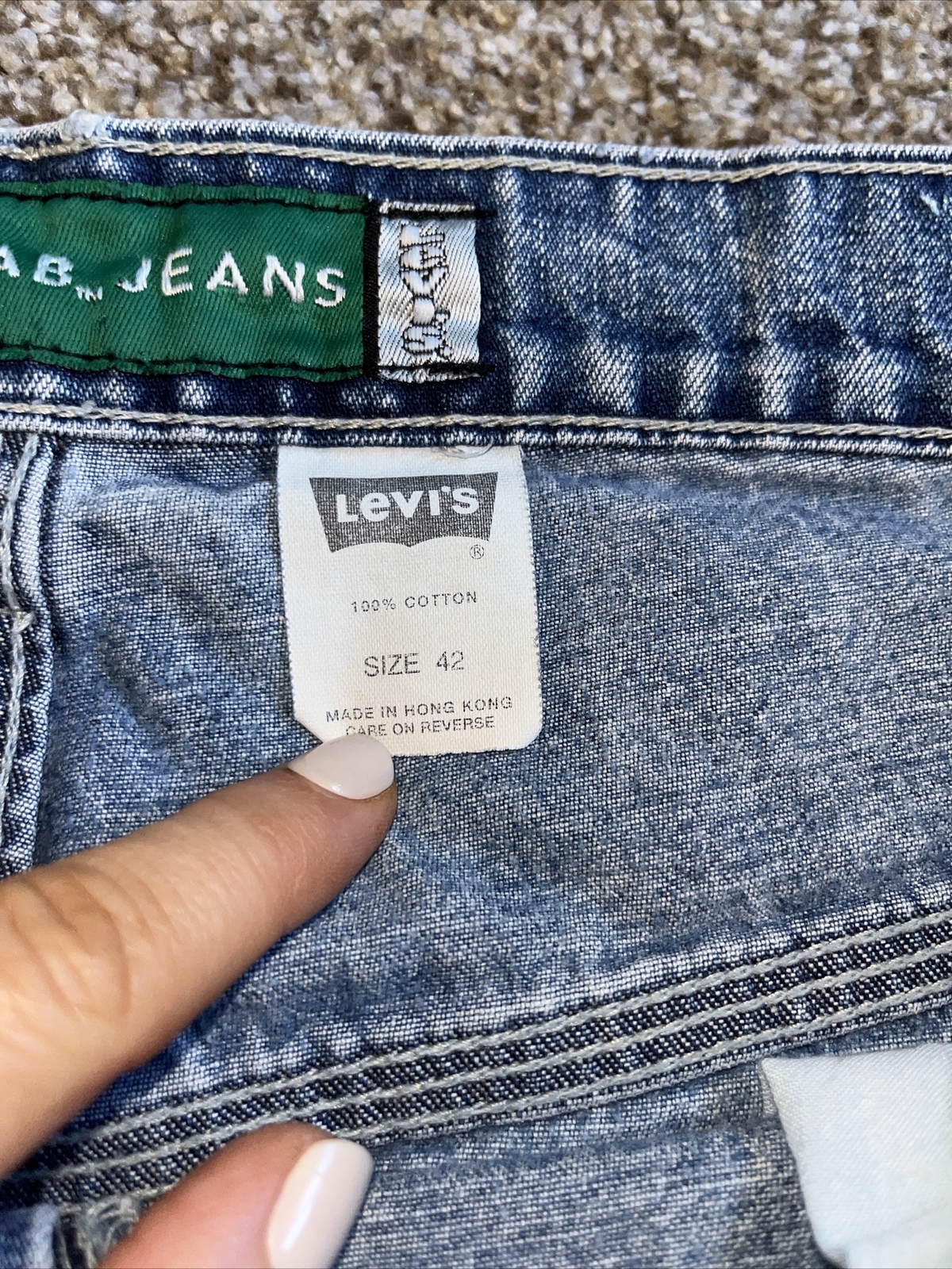 LEVIS SILVERTAB Shorts Mens Vintage Baggy Loose Carpenter Blue Jean 40 - View 3