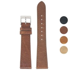 DASSARI Replacement Nagano Genuine Leather Watch Band Strap