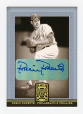Robin Roberts 2005 Donruss Greats Signature Gold Holofoil Auto Autographed SP