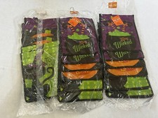 Halloween Trick or Treat Bags Lot of 18 8" X 10" X 3" Pumpkins Witches Cauldrons