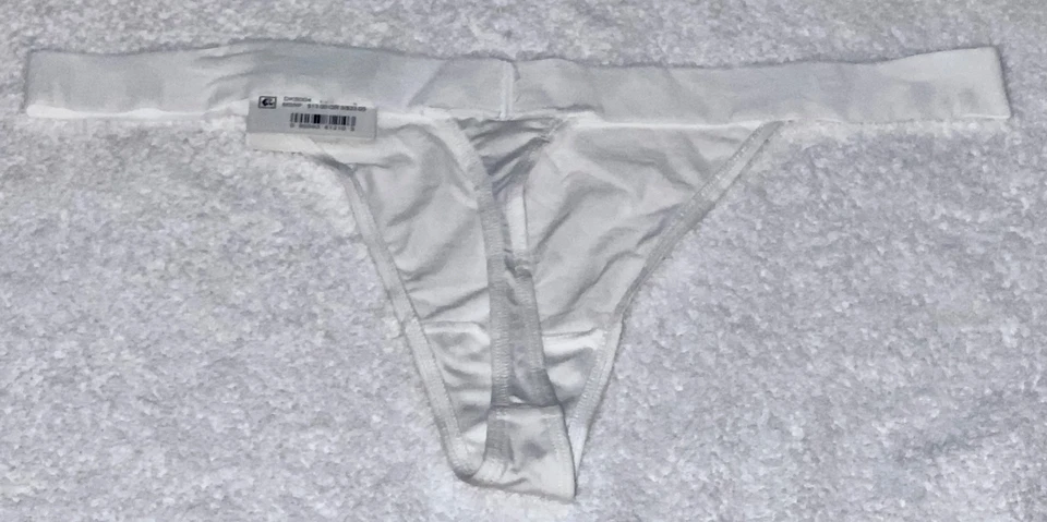 Panty Tanga DKNY Clásico Algodón Blanco NUEVO Para Mujer Talla M 6 DK5004 Foto 3 de 4
