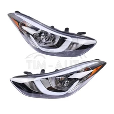 2Pcs Headlights For 2014-2016 Hyundai Elantra W/Turn Signal Bulbs Left+Right