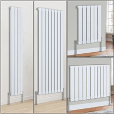 Flat Panel Designer Radiator Horizontal Vertical Central Heating Rads White