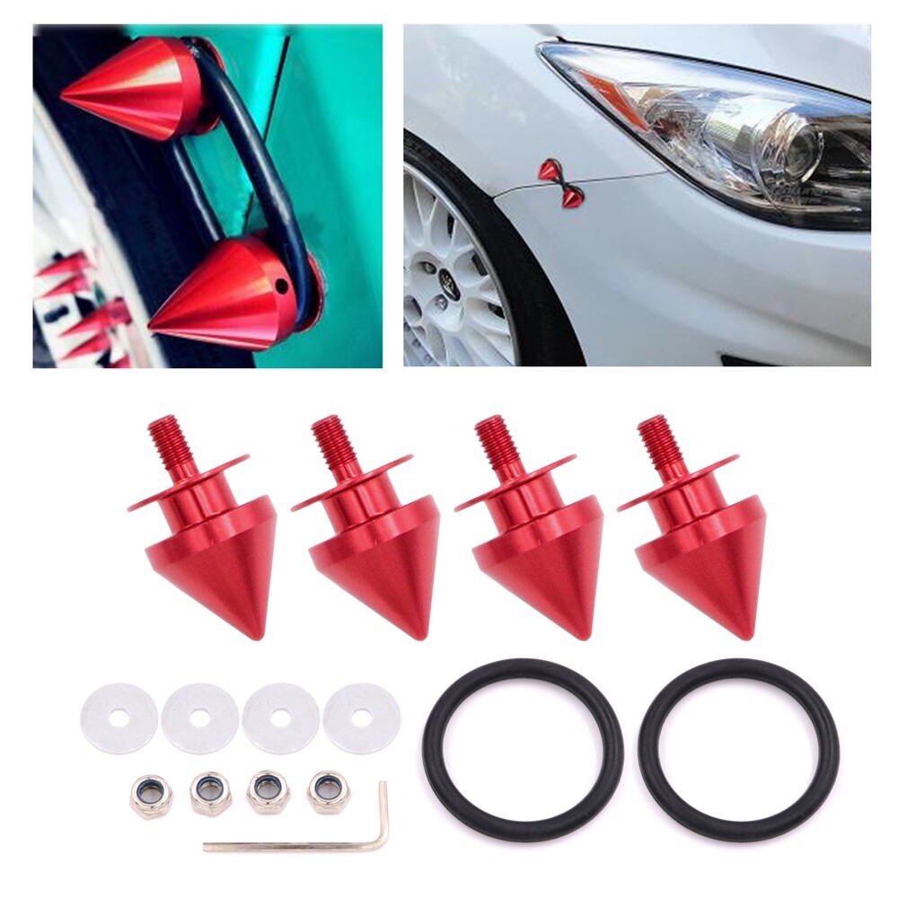 4pcs Spike CNC Fastener Quick Release Car Bumper Fender Trunk Hatch Lid Kit BR eBay