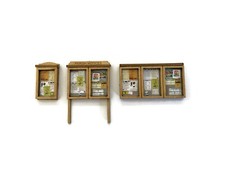 6 LASER CUT PARISH / VILLAGE NOTICEBOARDS OO SCALE 1:76 MODEL RAILWAY - LX239-OO