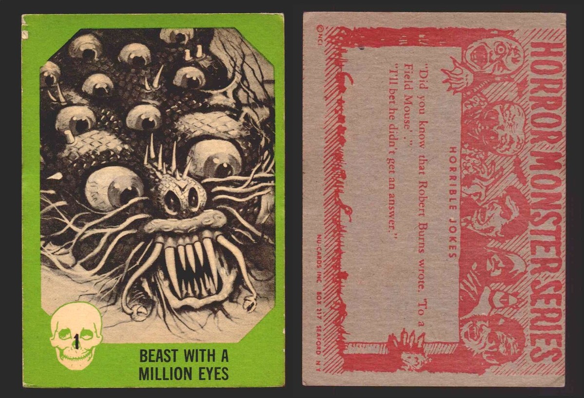 1961 Horror Monsters Series 1 Green Trading Card You Pick Singles