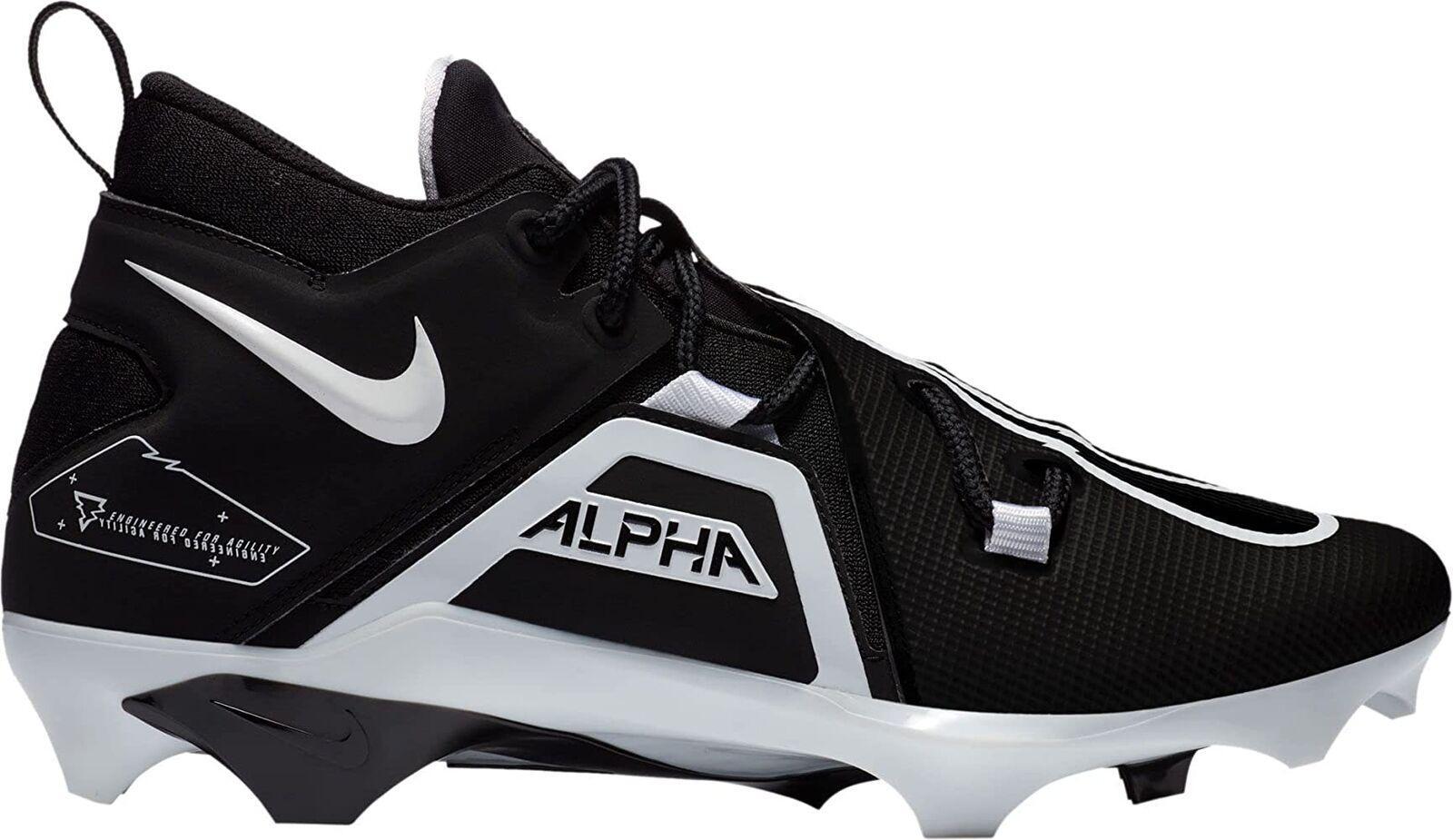 Size 10.5 - Nike Alpha Menace Pro 3 Black White for sale online | eBay