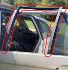 00-06 BMW X5 E53 Inner Window Glass Rubber Weatherstrip Seal