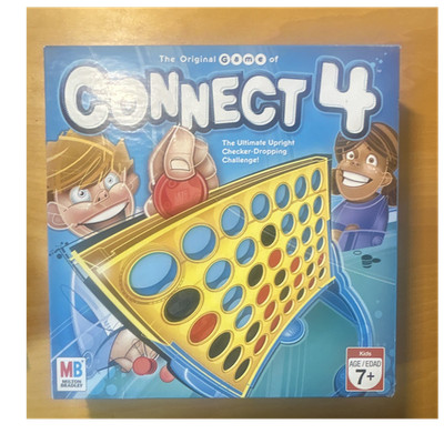 Milton Bradley Connect 4 Strategy Board Game Redesigned Base 2 Players 7+