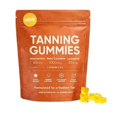 Savanna Skin Tanning Gummies, With Vitamin C  E, Astaxanthin, Beta Carotene  L