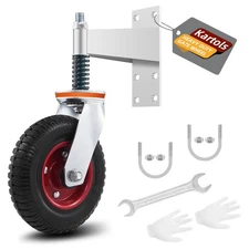 8inch Fence Gate Wheels for Metal Tube Gate 600lb Capacity, 360-Degree Rotati...