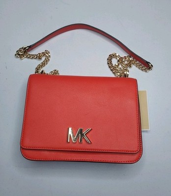 Michael Kors Mott LG Chain Shoulder Bag  Mandarin