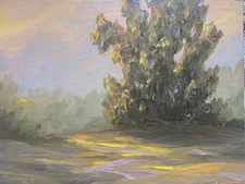 VINTAGE Oil Painting Tree PLEIN AIR Maurer Signed 24” X 30” Landscape