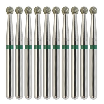 Multi-Use Dental Diamond Burs Round Friction Grip FG 801/016C Coarse Grit Green