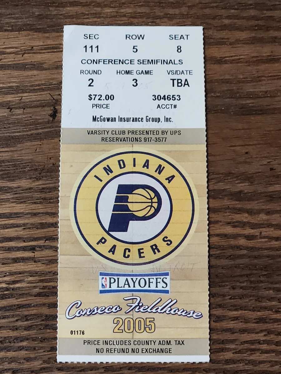 Basketball Indiana Pacers Vintage Sports Ticket Stubs for sale | eBay