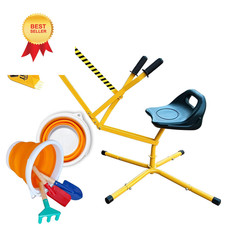 Sand Digger Sandbox Toy, 360 Rotating Base, Medium to Large, Yellow