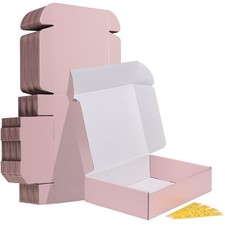 12x9x3 inches Shipping Boxes Set of 20, Pink Medium Corrugated Cardboard Gift...