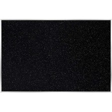 Pemberly Row 4' x 4' Rubber Bulletin Board with Aluminum Frame in Multi-Color