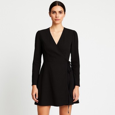 NWT Cooper St Black Mini Wrap Dress Women s Size 2