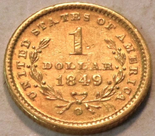 1849-O Liberty Coronet Gold Dollar — photo from the most recent tracked eBay sale