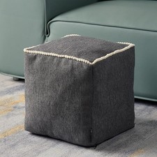 Unstuffed Cube Ottoman Pouf Cover Pouf Ottoman Foot Rest Footstool Small Bean Ba