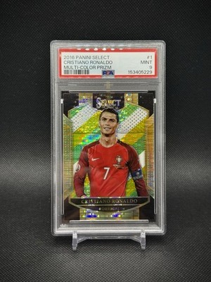 Cristiano Ronaldo 2016 Panini Select Multi-color Prizm SP PSA 9 Mint Portugal