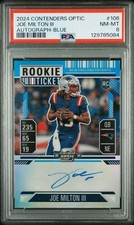 2024  CONTENDERS OPTIC #106 JOE MILTON III AUTOGRAPH-BLUE 22/75