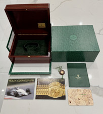 ORIGINALE Vintage Rolex Daytona 16528 16523 Zenith Orologio Legno SET COMPLETO Scatola Libretto