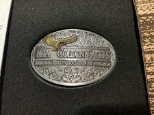 1994 Golden Eagles NRA Pewter Belt Buckle Limited Edition Unused Great Gift 