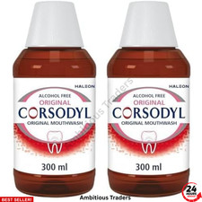 Image of Corsodyl Alcohol Free Antibacterial Mouthwash 300ml mint flavour 2 PACK