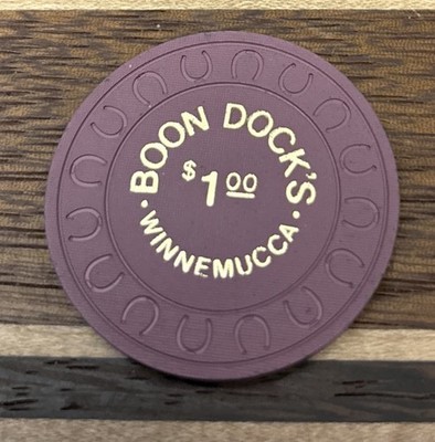BOON DOCK'S HOTEL CASINO 1981 $1 hotel casino gaming poker chip - Winnemucca, NV