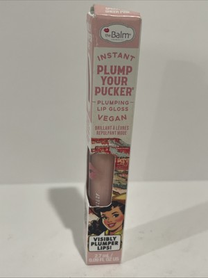 the balm plump your pucker lip gloss 0.09 OZ GIDDY UP Sparkling Sheer Pink