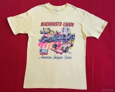 American Indycar Series Vintage T Shirt Automotive Racing Machinist Sports Cars