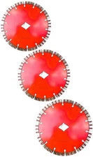 3pk 7-1/4" Segmented Diamond Saw Blades Masonry Concrete Sawing Cutting Dry