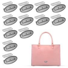 Handmade Metal Oval Tags Label 12PCS Use for Sewing DIY Craft Black