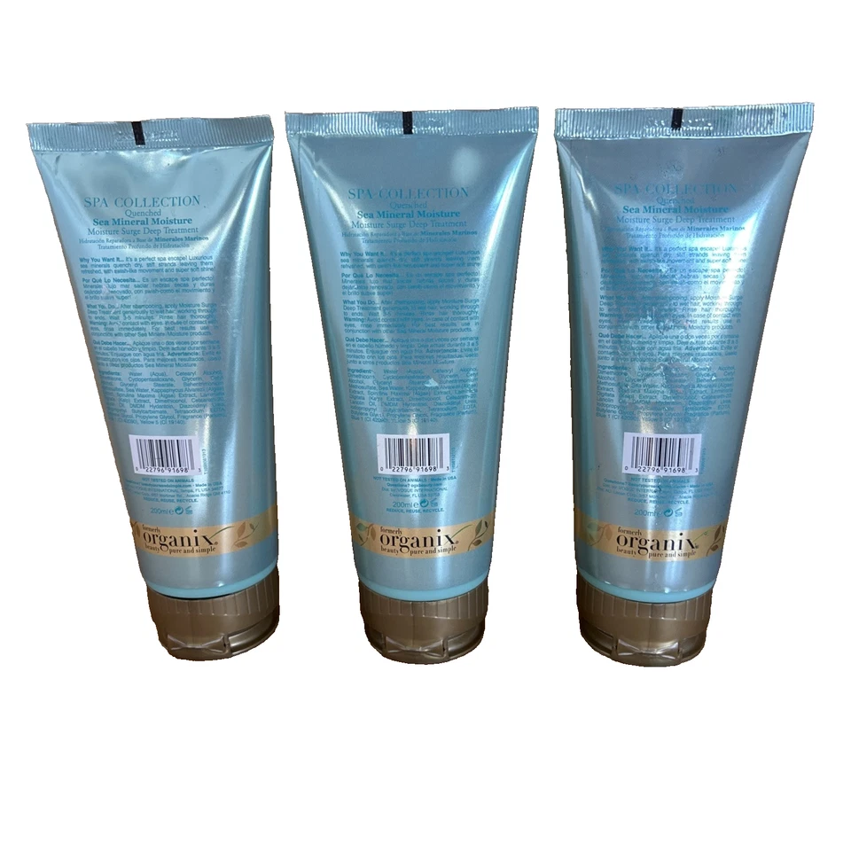 OGX Quenched Sea Mineral Moisture Surge Deep Treatment Hair 6.7oz (LOT OF 3) NEW - Image 3 of 3