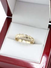 9ct Yellow Solid Gold Full Eternity Pattern Band Ladies Women