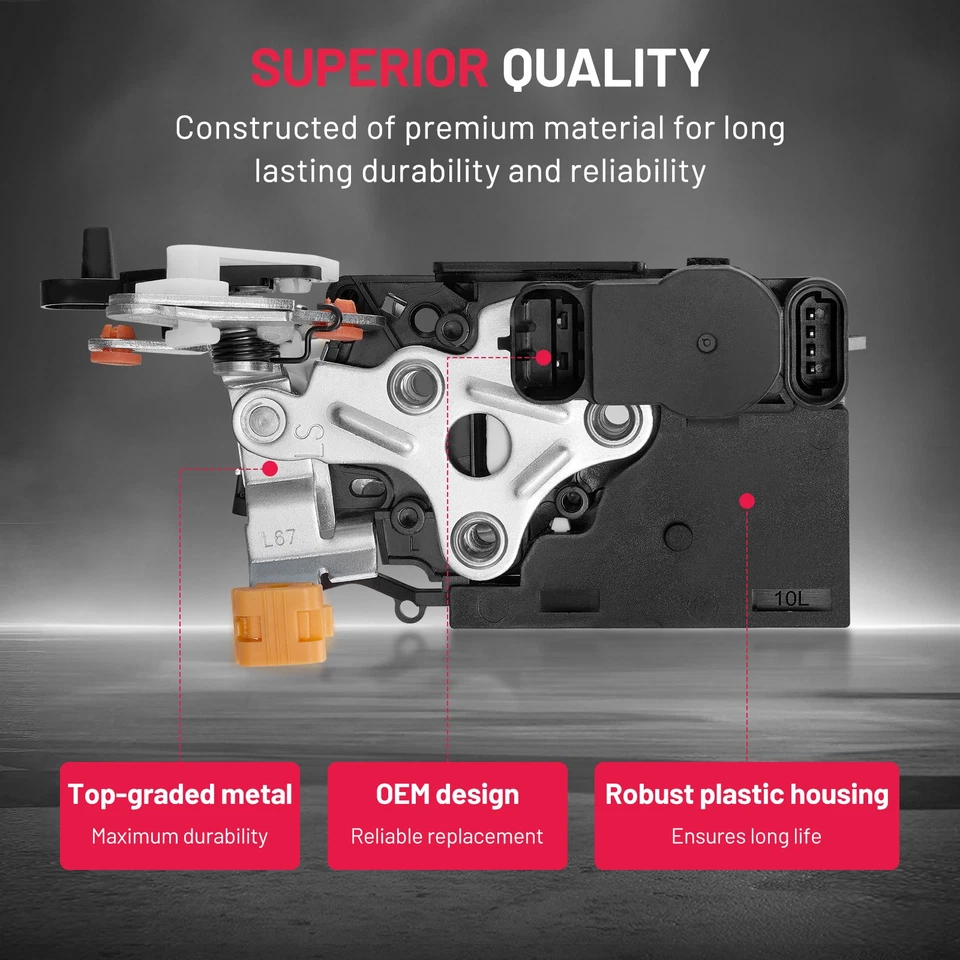 Actuador de bloqueo de puerta trasero del lado del conductor con pestillo para Cadillac Escalade EXT 2002-2006 Foto 3 de 4
