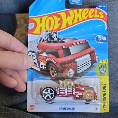 Hot Wheels Experimotors Crate Racer 1:64 Red/White Diecast Car Special Feature