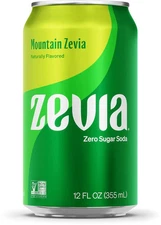 Zevia Zero Sugar Soda, Naturally Sweetened, Mountain Zevia, 12 oz Cans (12-Pack)