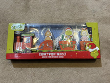 DR. SEUSS - THE GRINCH - CHUNKY WOOD TRAIN SET - NEW IN BOX