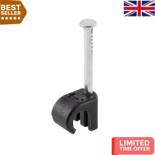 Box of 100  Round Cable Tacks for 5-7 mm Wires - All Weather Protection