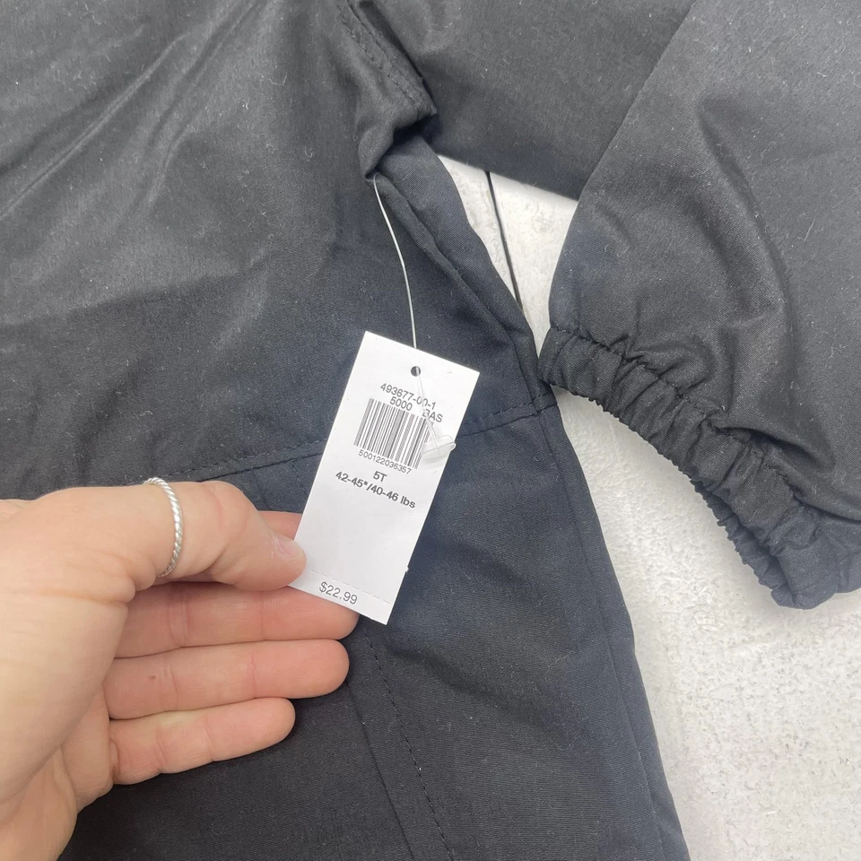 Old Navy Jacket Boys 5T Black Hooded Water Resistant Go-Recycled Toddler Coat - Image 2 of 4