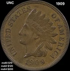 1909 Indian Head Cent Uncirculated UNC Coin